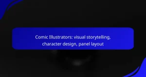 Comic Illustrators: visual storytelling, character design, panel layout