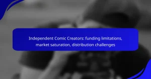 Independent Comic Creators: funding limitations, market saturation, distribution challenges