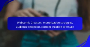 Webcomic Creators: monetization struggles, audience retention, content creation pressure