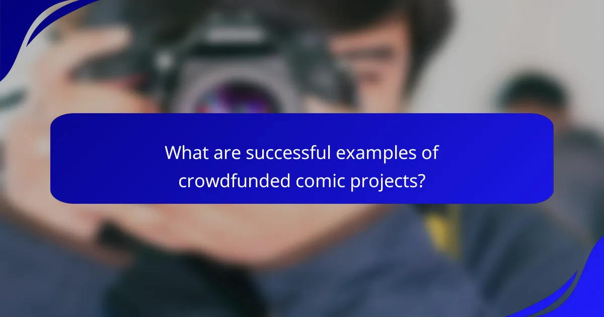 What are successful examples of crowdfunded comic projects?