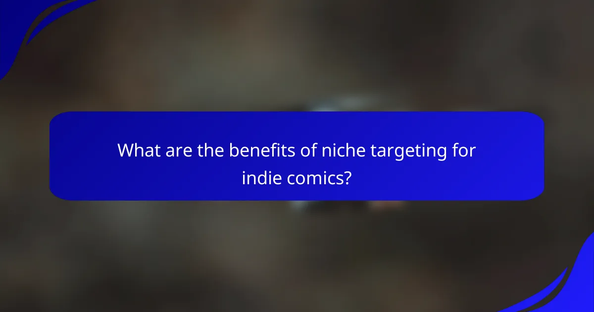 What are the benefits of niche targeting for indie comics?