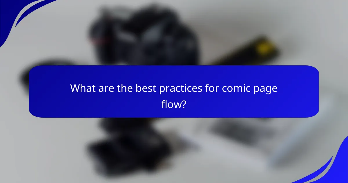What are the best practices for comic page flow?