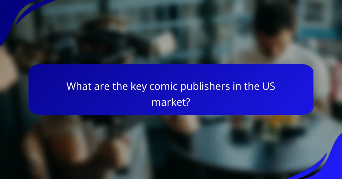 What are the key comic publishers in the US market?