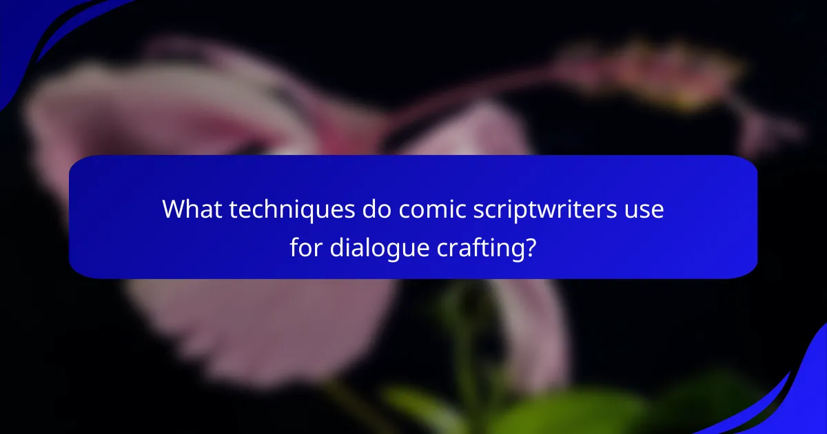 What techniques do comic scriptwriters use for dialogue crafting?
